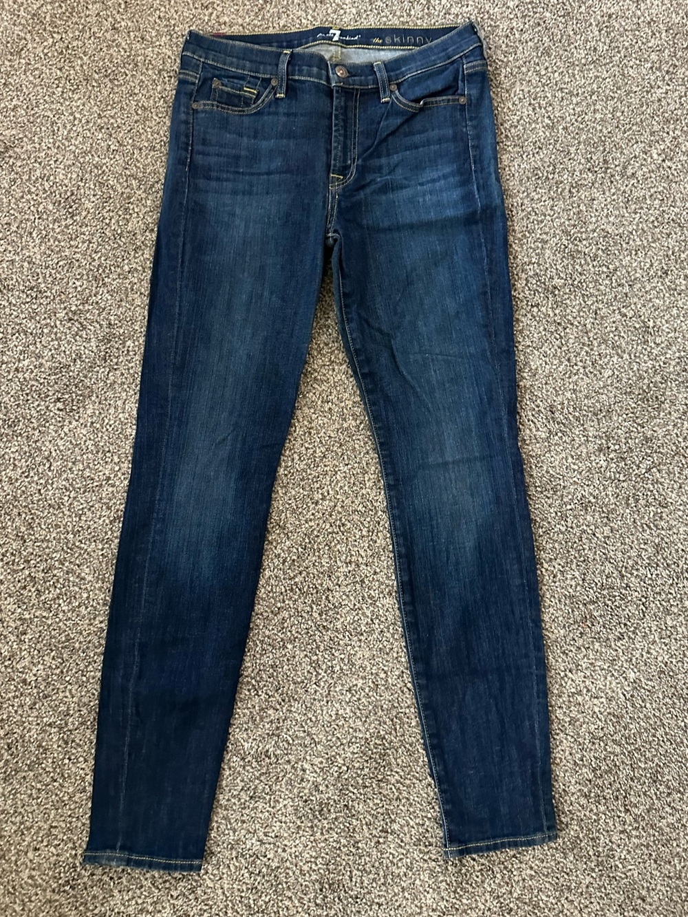 7 For All Mankind Dark Indigo Skinny Jeans